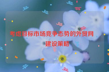 考慮目標市場競爭態(tài)勢的外貿網站建設策略