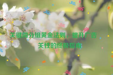 關(guān)鍵詞分組黃金法則，提升廣告相關(guān)性的終極指南