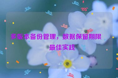 多版本備份管理，數(shù)據(jù)保留期限的最佳實踐