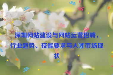 深圳網(wǎng)站建設(shè)與網(wǎng)站運(yùn)營(yíng)招聘，行業(yè)趨勢(shì)、技能要求與人才市場(chǎng)現(xiàn)狀