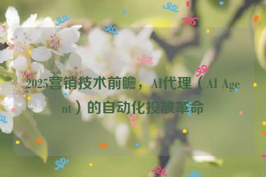2025營銷技術前瞻，AI代理（AI Agent）的自動化投放革命