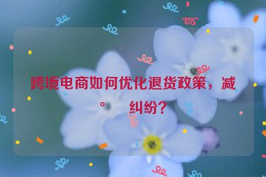 跨境電商如何優(yōu)化退貨政策，減少糾紛？