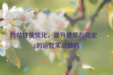 網站性能優(yōu)化，提升速度與穩(wěn)定性的運營實戰(zhàn)技巧