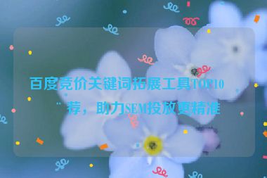 百度競價(jià)關(guān)鍵詞拓展工具TOP10推薦，助力SEM投放更精準(zhǔn)