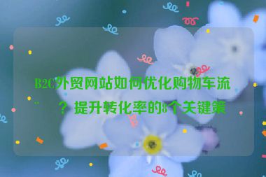 B2C外貿(mào)網(wǎng)站如何優(yōu)化購(gòu)物車流程？提升轉(zhuǎn)化率的8個(gè)關(guān)鍵策略