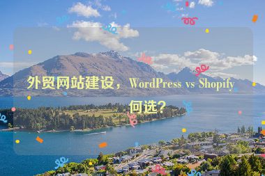 外貿(mào)網(wǎng)站建設(shè)，WordPress vs Shopify 如何選？