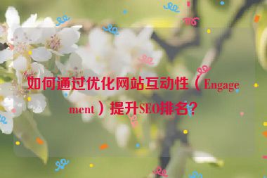如何通過(guò)優(yōu)化網(wǎng)站互動(dòng)性（Engagement）提升SEO排名？