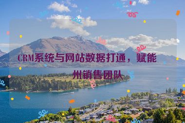 CRM系統(tǒng)與網(wǎng)站數(shù)據(jù)打通，賦能廣州銷售團(tuán)隊(duì)
