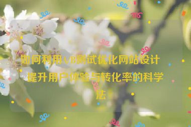 如何利用A/B測試優(yōu)化網(wǎng)站設(shè)計(jì)？提升用戶體驗(yàn)與轉(zhuǎn)化率的科學(xué)方法