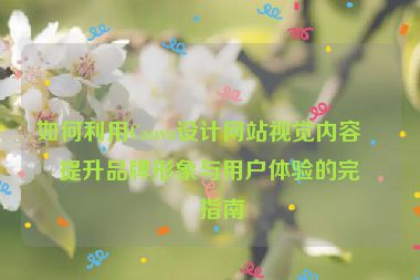 如何利用Canva設(shè)計(jì)網(wǎng)站視覺(jué)內(nèi)容？提升品牌形象與用戶體驗(yàn)的完整指南