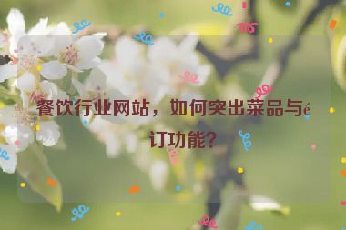 餐飲行業(yè)網(wǎng)站，如何突出菜品與預(yù)訂功能？