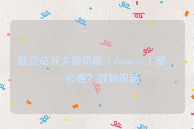 獨(dú)立站放大鏡功能（Zoom-in）是否必要？數(shù)據(jù)說(shuō)話