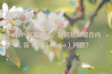 HTTPS配置優(yōu)化，如何修復混合內(nèi)容（Mixed Content）問題？