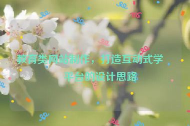 教育類網(wǎng)站制作，打造互動式學(xué)習(xí)平臺的設(shè)計思路