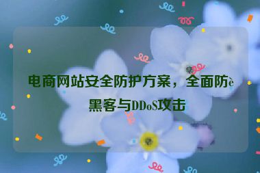 電商網站安全防護方案，全面防范黑客與DDoS攻擊