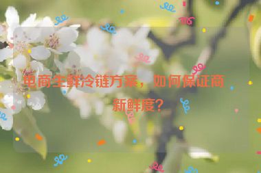 電商生鮮冷鏈方案，如何保證商品新鮮度？