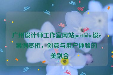 廣州設(shè)計(jì)師工作室網(wǎng)站portfolio設(shè)計(jì)案例賞析，創(chuàng)意與用戶體驗(yàn)的完美融合