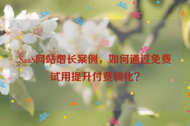 SaaS網(wǎng)站增長(zhǎng)案例，如何通過(guò)免費(fèi)試用提升付費(fèi)轉(zhuǎn)化？
