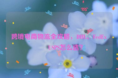 跨境電商物流全攻略，DHL、FedEx、USPS怎么選？