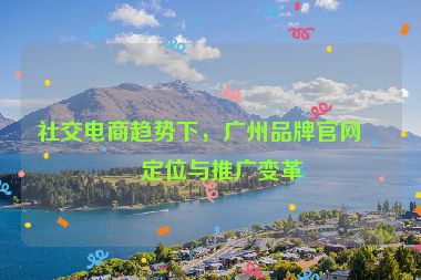 社交電商趨勢(shì)下，廣州品牌官網(wǎng)的定位與推廣變革