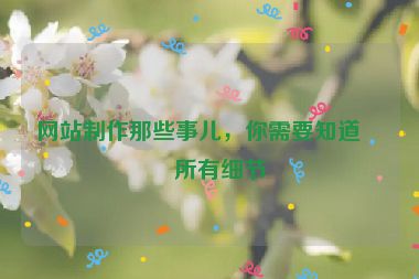 網(wǎng)站制作那些事兒，你需要知道的所有細(xì)節(jié)