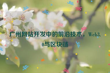 廣州網(wǎng)站開(kāi)發(fā)中的前沿技術(shù)，Web3.0與區(qū)塊鏈