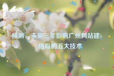 預(yù)測，未來三年影響廣州網(wǎng)站建設(shè)格局的五大技術(shù)
