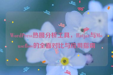 WordPress熱圖分析工具，Hotjar與Mouseflow的全面對比與應(yīng)用指南