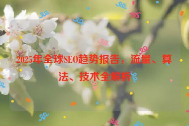 2025年全球SEO趨勢(shì)報(bào)告，流量、算法、技術(shù)全解析