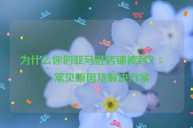 為什么你的亞馬遜店鋪被封？5個常見原因及解決方案