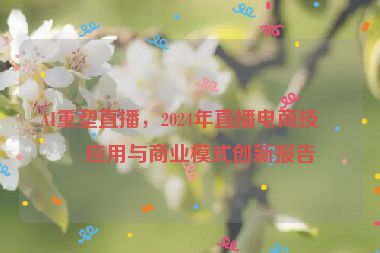 AI重塑直播，2024年直播電商技術(shù)應(yīng)用與商業(yè)模式創(chuàng)新報(bào)告