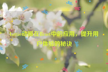 Lottie動(dòng)畫在React中的應(yīng)用，提升用戶體驗(yàn)的秘訣