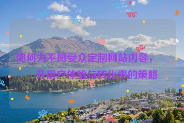 如何為不同受眾定制網(wǎng)站內(nèi)容，提升用戶體驗(yàn)與轉(zhuǎn)化率的策略