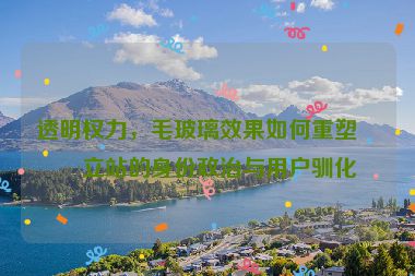透明權(quán)力，毛玻璃效果如何重塑獨(dú)立站的身份政治與用戶馴化