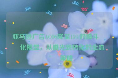 亞馬遜廣告ACOS降至15%的漏斗優(yōu)化模型，從曝光到轉(zhuǎn)化的全流程策略