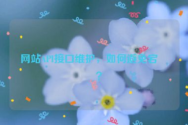 網(wǎng)站API接口維護，如何避免宕機？