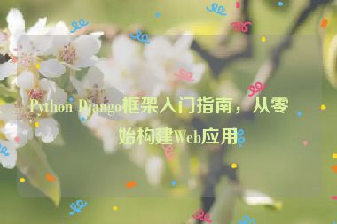Python Django框架入門指南，從零開始構(gòu)建Web應(yīng)用