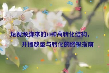 短視頻腳本的10種高轉(zhuǎn)化結(jié)構(gòu)，提升播放量與轉(zhuǎn)化的終極指南