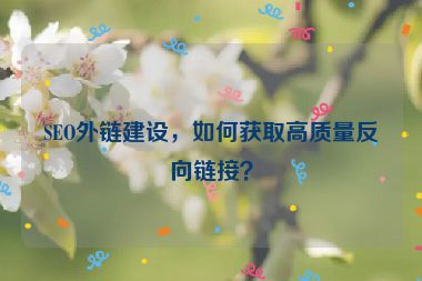 SEO外鏈建設，如何獲取高質量反向鏈接？
