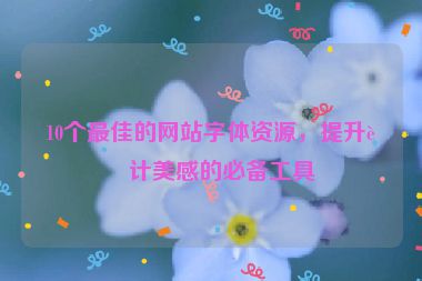 10個(gè)最佳的網(wǎng)站字體資源，提升設(shè)計(jì)美感的必備工具