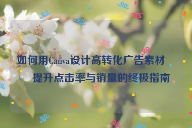 如何用Canva設(shè)計(jì)高轉(zhuǎn)化廣告素材？提升點(diǎn)擊率與銷(xiāo)量的終極指南