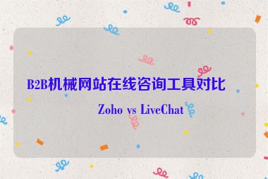 B2B機(jī)械網(wǎng)站在線咨詢(xún)工具對(duì)比，Zoho vs LiveChat