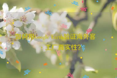 如何用Google Earth驗證海外客戶工廠真實性？