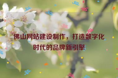 佛山網(wǎng)站建設(shè)制作，打造數(shù)字化時(shí)代的品牌新引擎