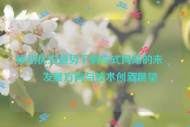 移動(dòng)優(yōu)先趨勢(shì)下響應(yīng)式網(wǎng)站的未來發(fā)展方向與技術(shù)創(chuàng)新展望