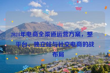 2024年電商全渠道運營方案，整合平臺、獨立站與社交電商的戰(zhàn)略布局