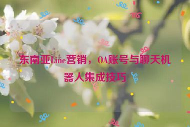 東南亞Line營(yíng)銷(xiāo)，OA賬號(hào)與聊天機(jī)器人集成技巧
