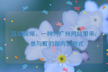 互動(dòng)視頻，一種為廣州網(wǎng)站帶來高參與度的新內(nèi)容形式