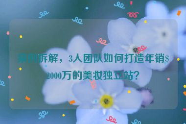 案例拆解，3人團(tuán)隊如何打造年銷$2000萬的美妝獨立站？