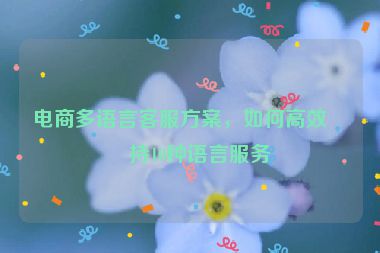 電商多語言客服方案，如何高效支持10種語言服務